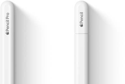 Apple Pencil Pro i Apple Pencil (USB‑C) ustawione obok siebie