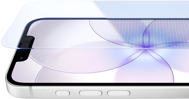 iPhone 17e, przód obudowy z warstwą Ceramic Shield 2, bok obudowy, kolor biały, przyciski głośności i czynności